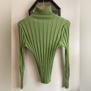 Vintage 100% silk ribbed turtleneck sweater medium